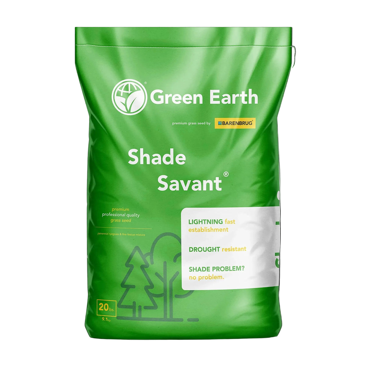 Green Earth Shade Savant product packaging on a white background