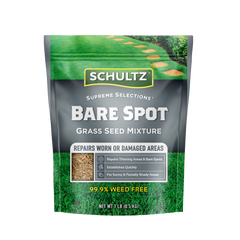 Schultz Bare Spot Grass Seed Mixture packaging on a white background