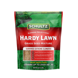 Schultz Hardy Lawn grass seed mixture packaging on a white background