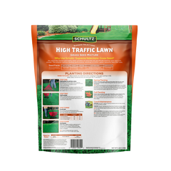 Schultz High Traffic Lawn seed mixture packaging on a white background