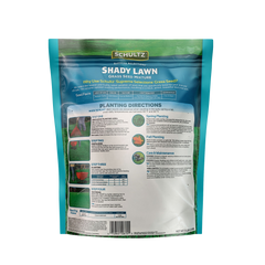 Schultz Shady Lawn grass seed mixture packaging on a white background
