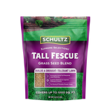Schultz Tall Fescue grass seed blend packaging on a white background